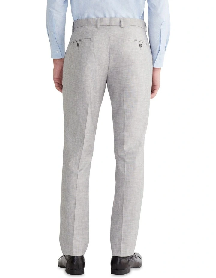 Sharkskin Slim Suit Pant in Plain Grey