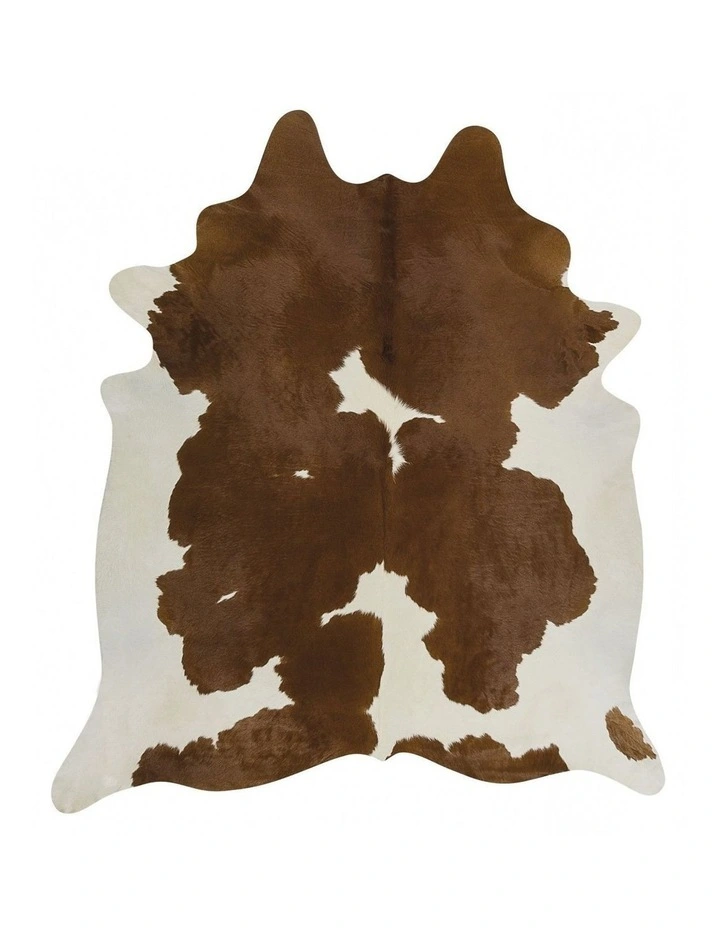 Exquisite Natural Cow Hide Brown White