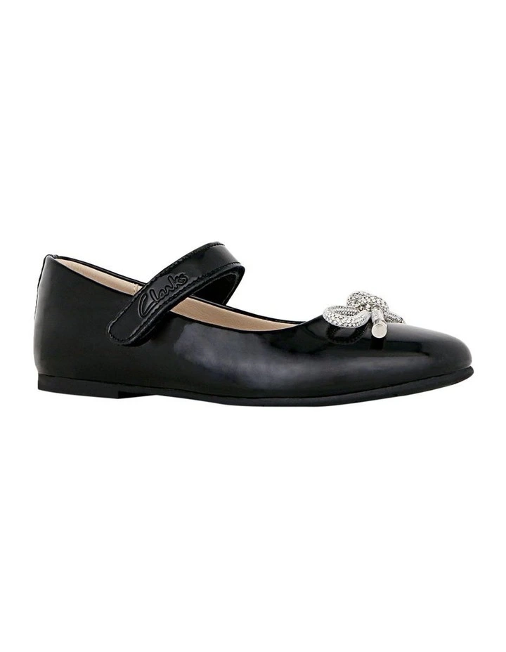 Amora Senior Shoes in Black Patent