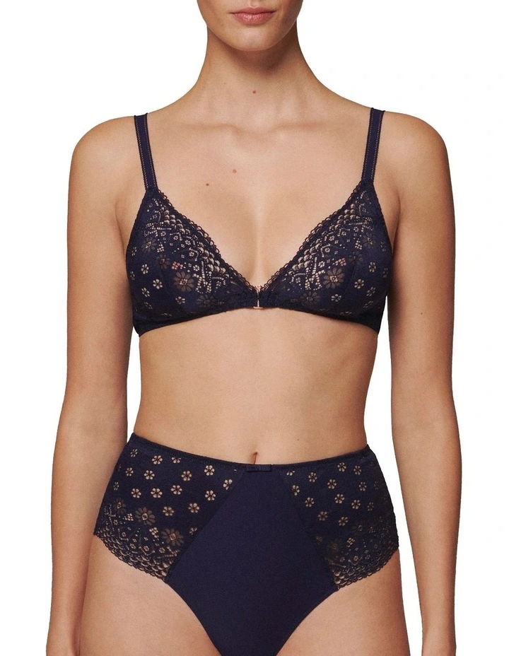 Aimee Soft Cup Triangle Bra in Blue