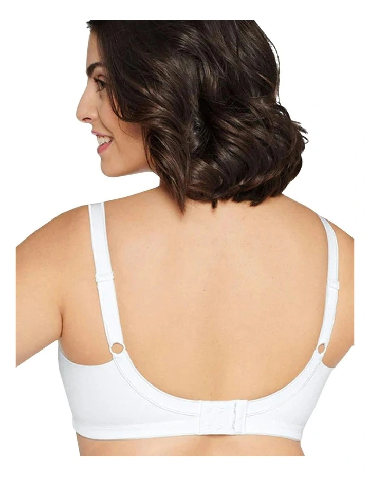 Side Smoothing Wirefree Minimiser Bra in White