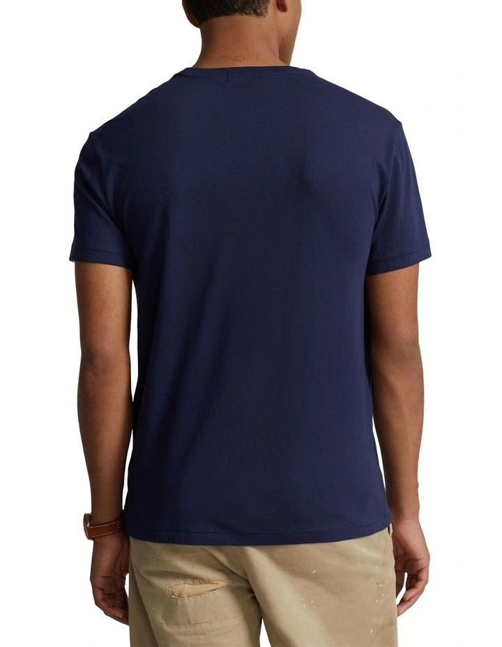 Custom Slim Fit Polo Bear Jersey T-shirt in Blue
