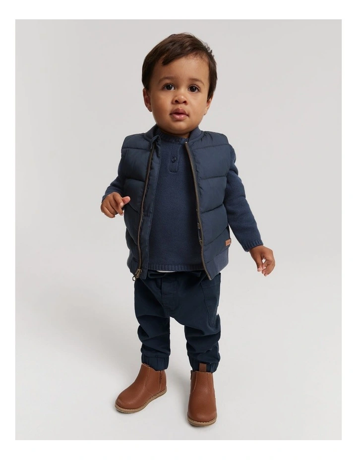 Nylon Vest in Navy