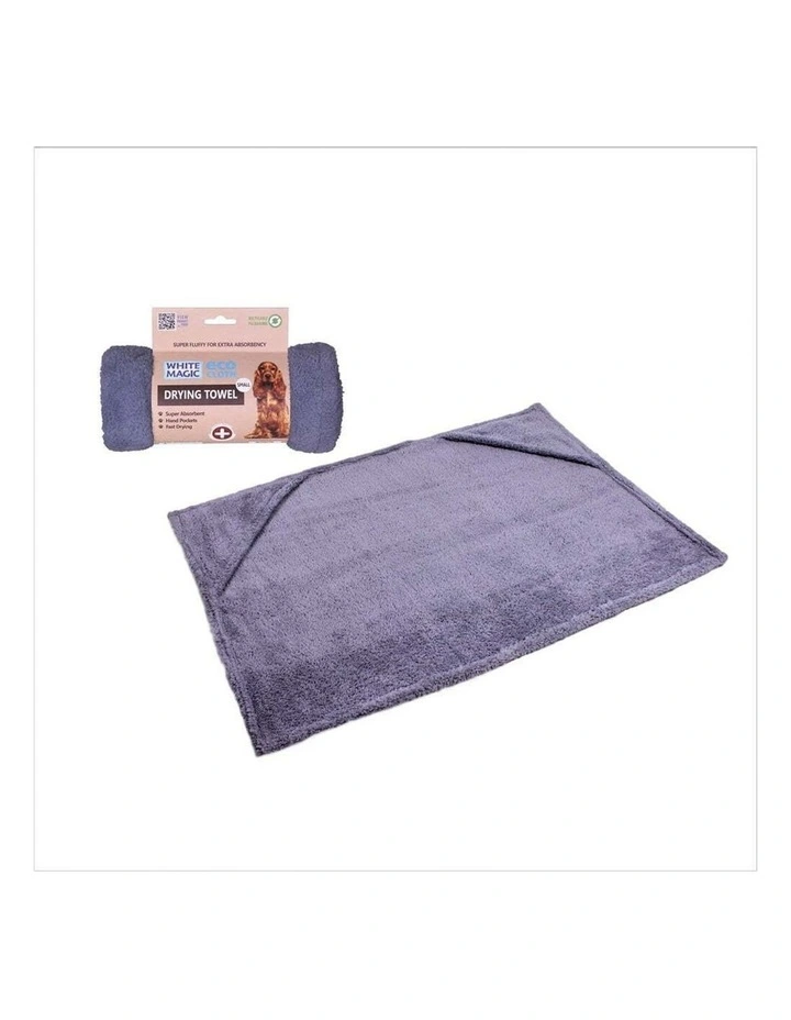 White Magic Pet Drying Towel in Purple