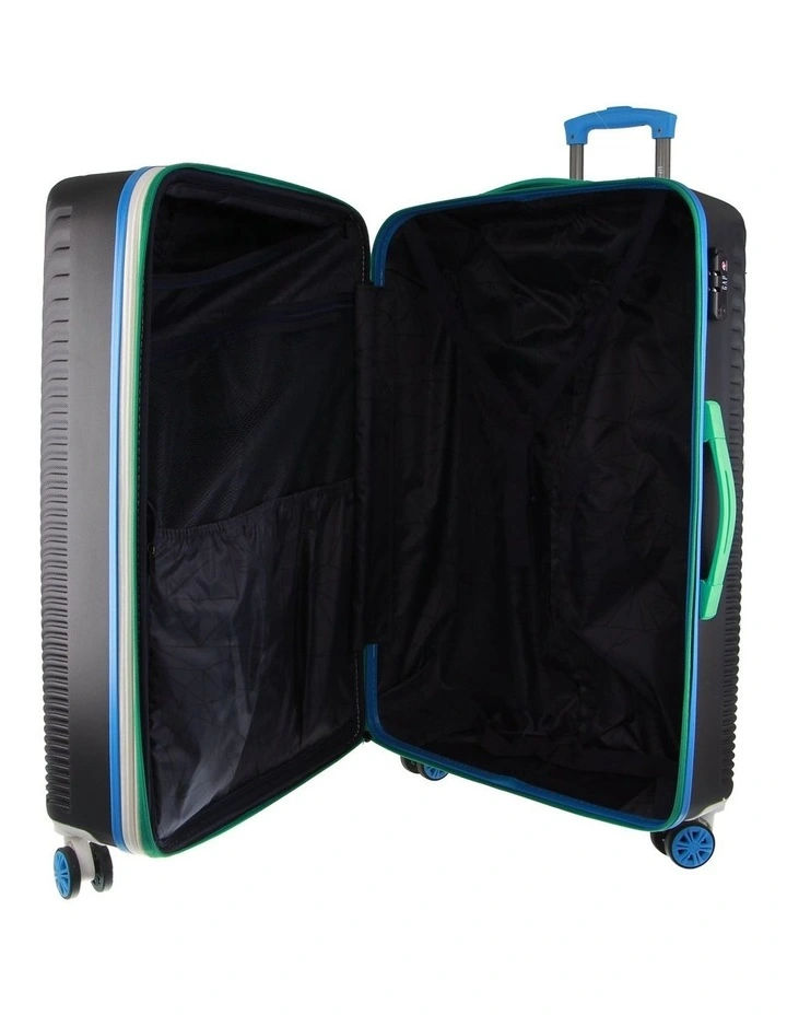 Stripe Medium 67cm Hard-Shell Suitcase in Black