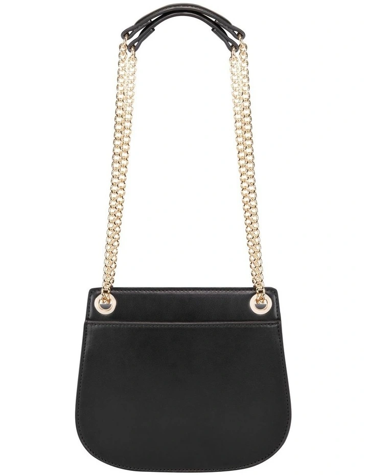 Torin Black Saddle Crossbody Bag