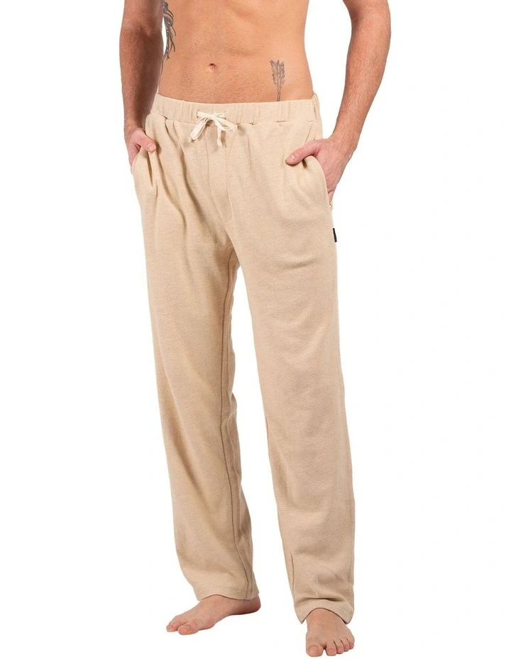 Loose Knit Lounge Pants in Sand