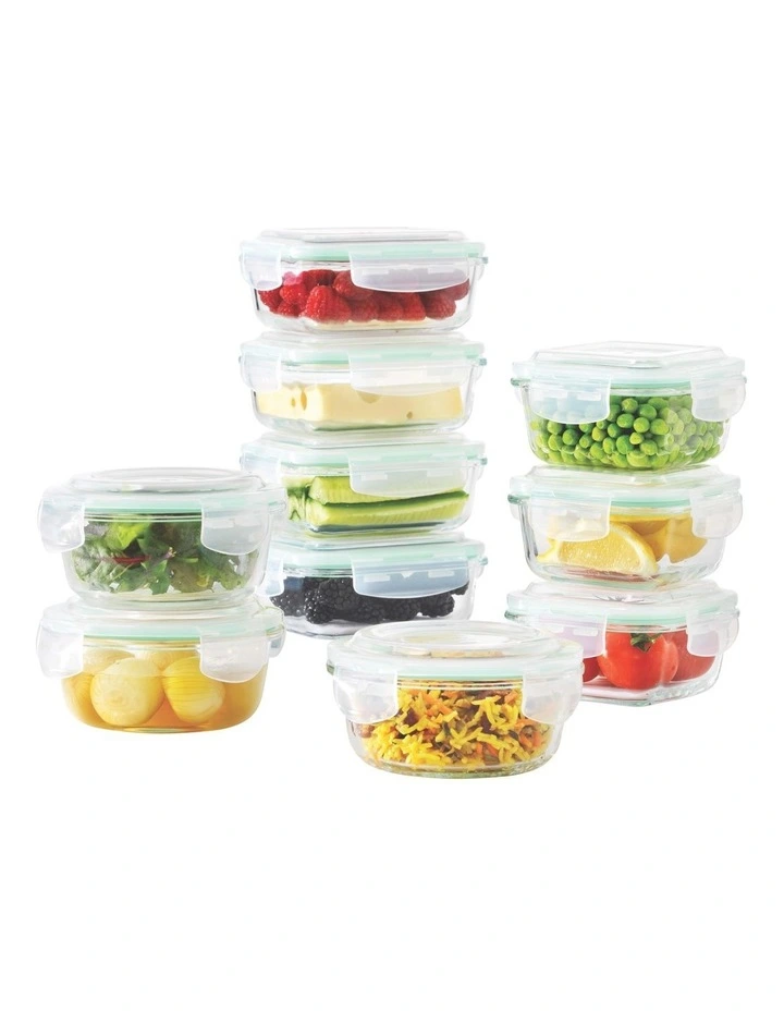 Storage Set with Clip Top 10 Piece in Clear
