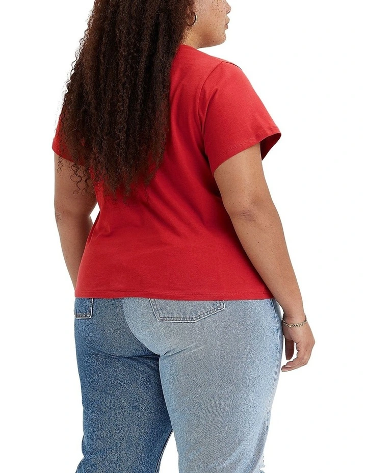 Perfect T-shirt (Curve) in Script Red