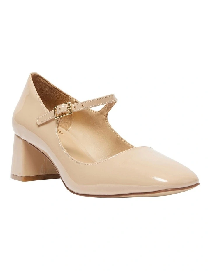 Tempt Heeled Shoes in Nude Patent