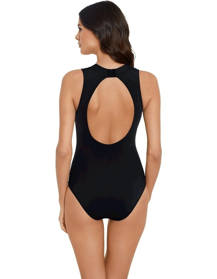 Charmed Life Iiona Underwired High Neck Shaping Swimsuit in Black