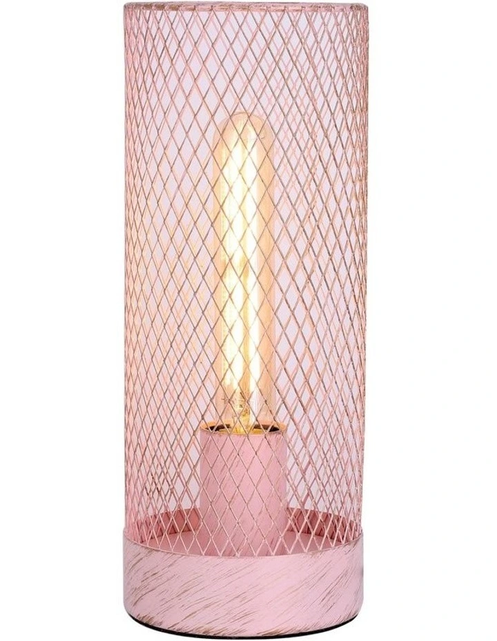 Clara Touch Table Lamp Pink LED Globe Included