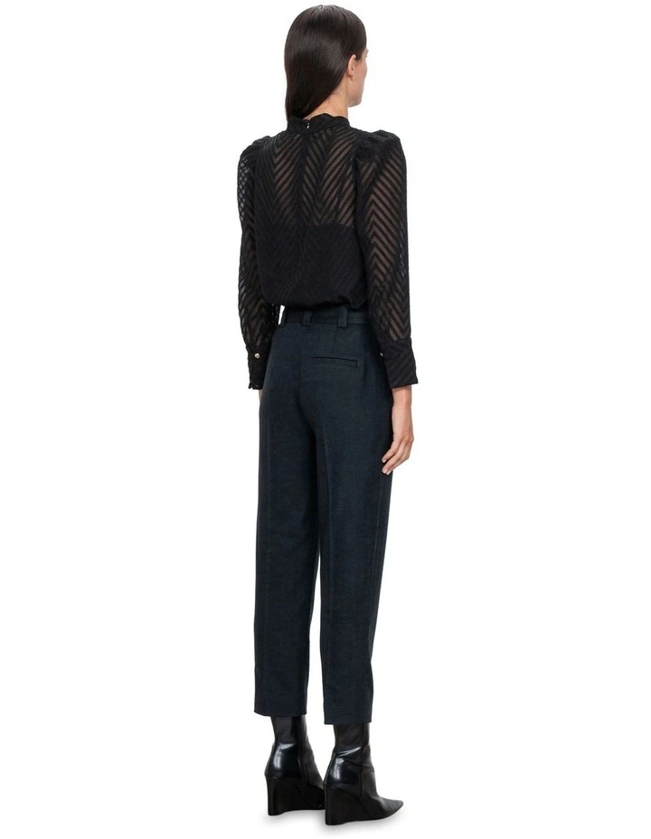 European Herringbone Cigarette Leg Pant