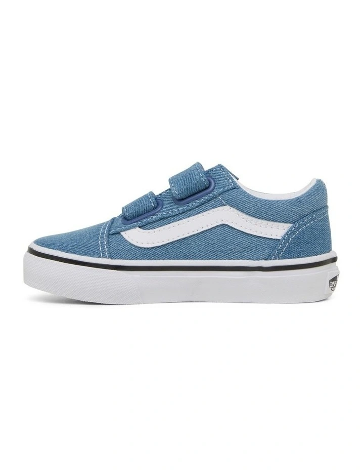 Old Skool V Denim Youth Sneakers in Navy