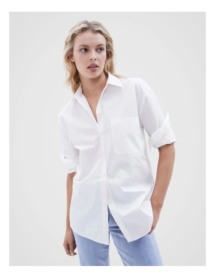 Essential Cotton Shirt in White