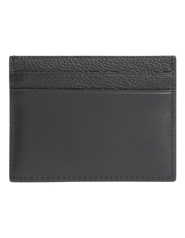 Diagonal Cardholder 6 Credit Card Slot Wallet in Black