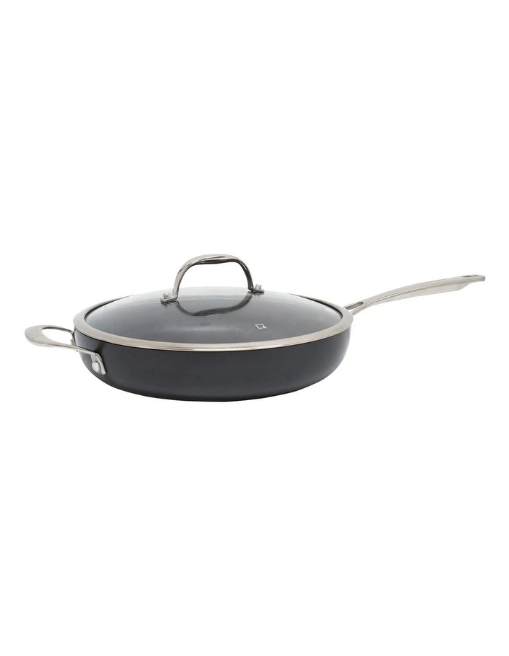 Re-Lite Sautepan with Glass Lid 31.L/28cm in Black