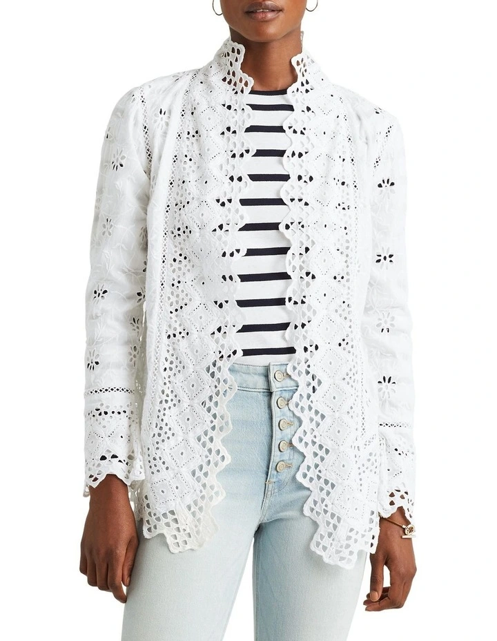 Eyelet Cotton Blazer