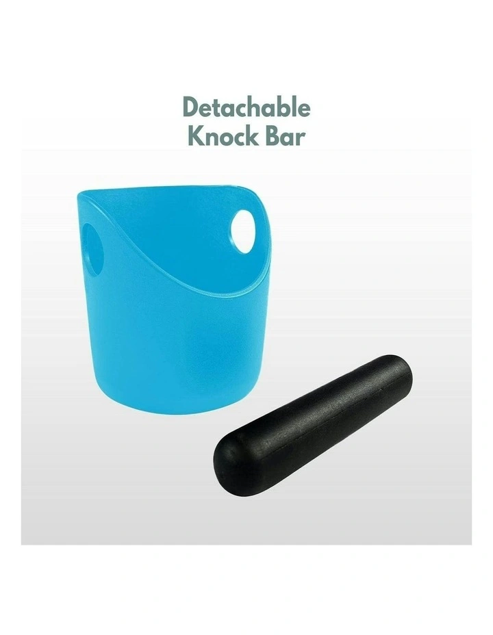 Coffee Knock Box With Removable Knock Bar And Anti-Slip Design in Blue