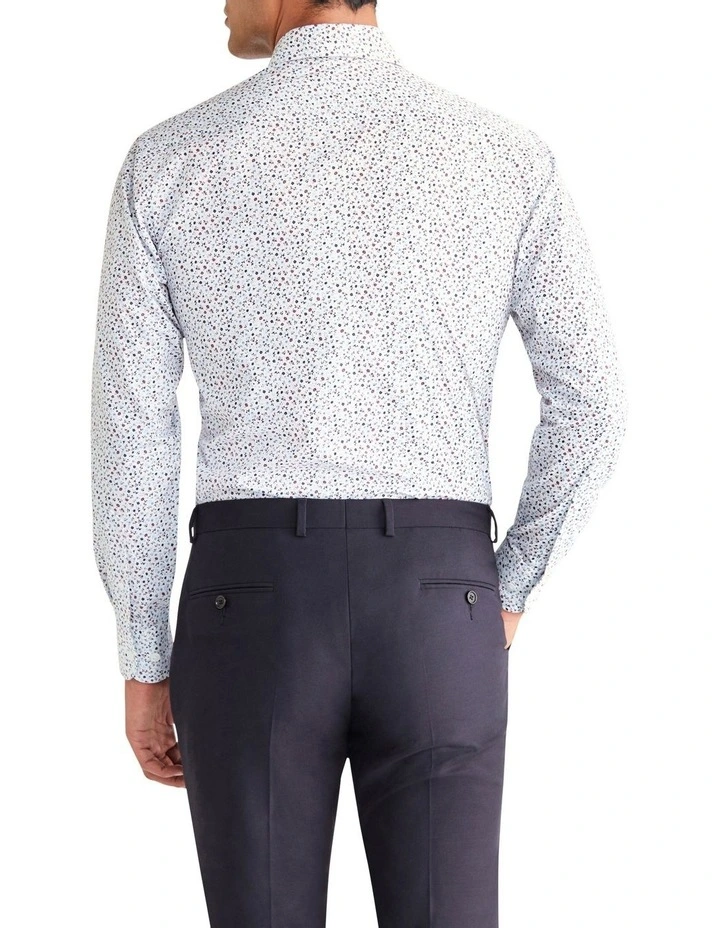 Tailored Floral Print Shirt 3 Col in Red