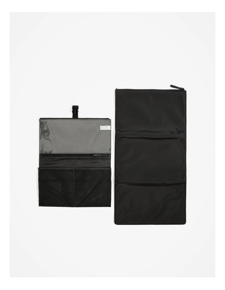 Recycled Polyester Nappy Pouch in Black