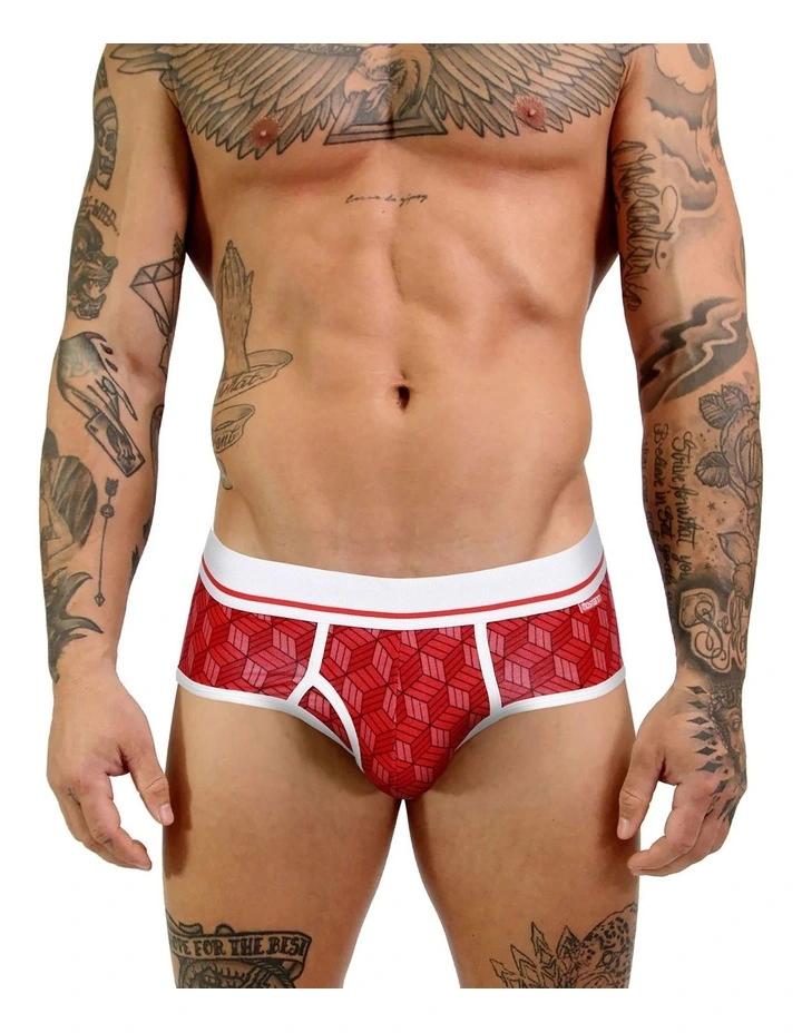 Mens Bamboo Brief in Red