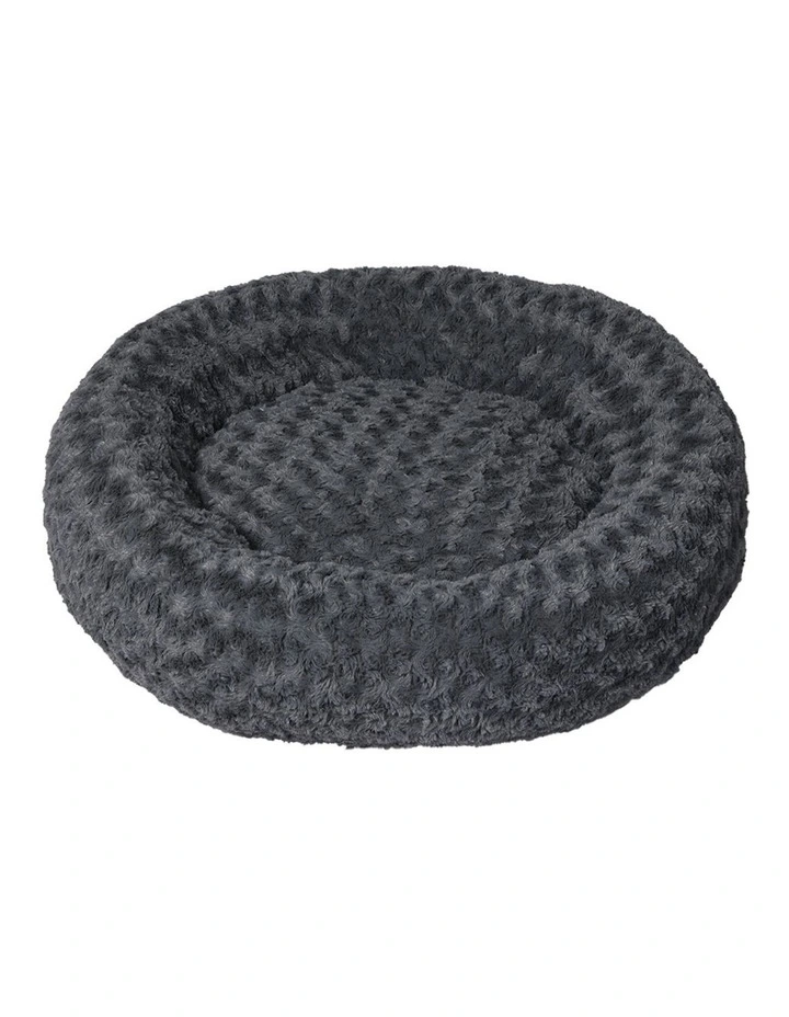 Pet Soft Plush Cave Bed M in Dark Grey