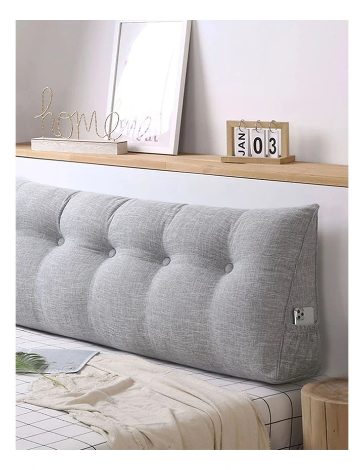 Triangular Wedge Bed Pillow 180cm in Silver