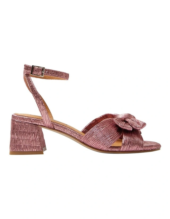 Tiara Sandals in Rose Pleat