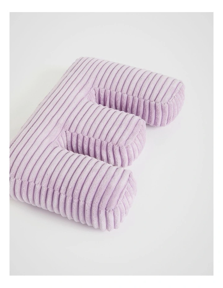 Orchid Cord Initial Cushion E in Purple