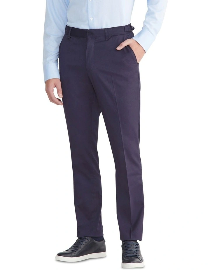 Marl Slim Stretch Pant in Blue