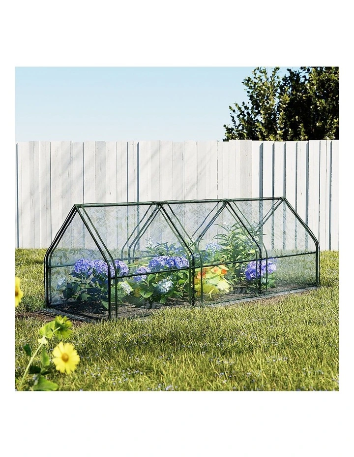 Mini Green House Planter Box 2.7x0.9x0.9m in Transparent