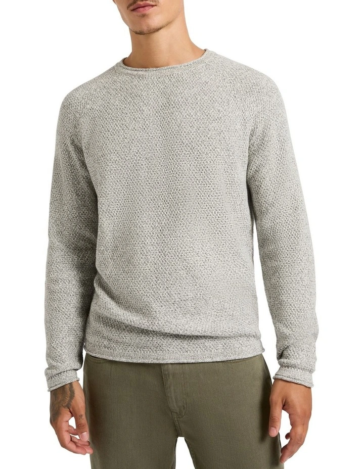 Jack Melange Knit Sweater in Silver