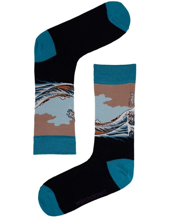 The Great Wave Sock Navy