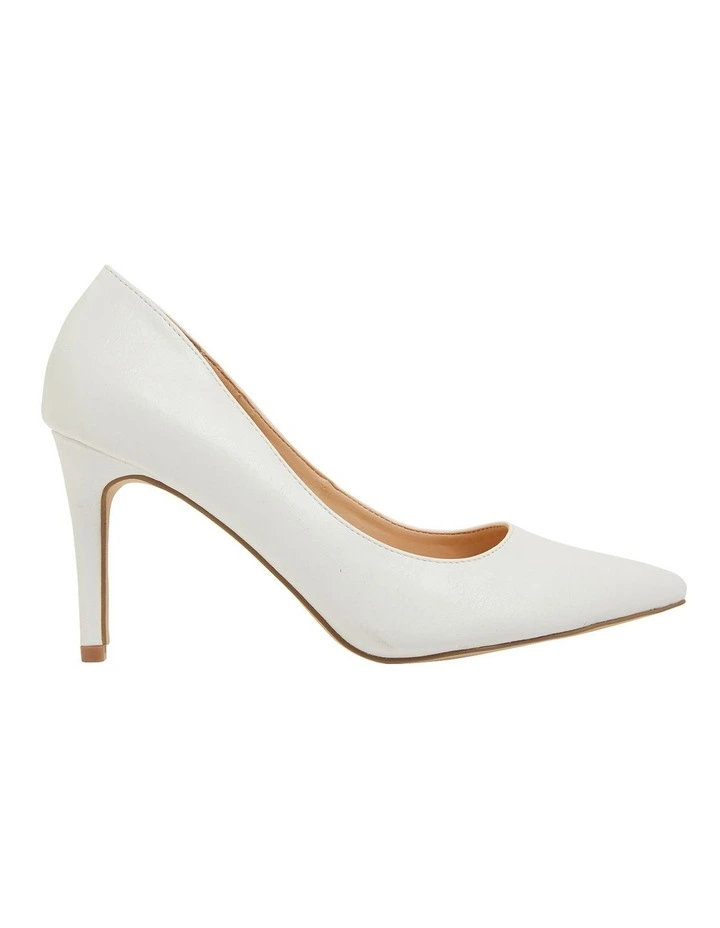 Wild White Smooth Heeled Shoes
