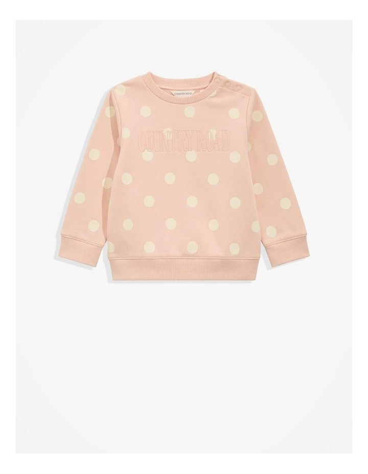 Verified Australian Cotton Heritage Sweat Top in Multi Spot