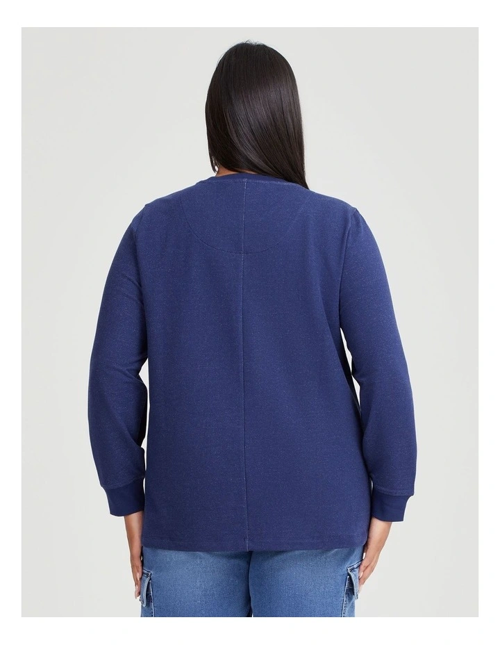 Cotton Indigo Sweatshirt in Indigo
