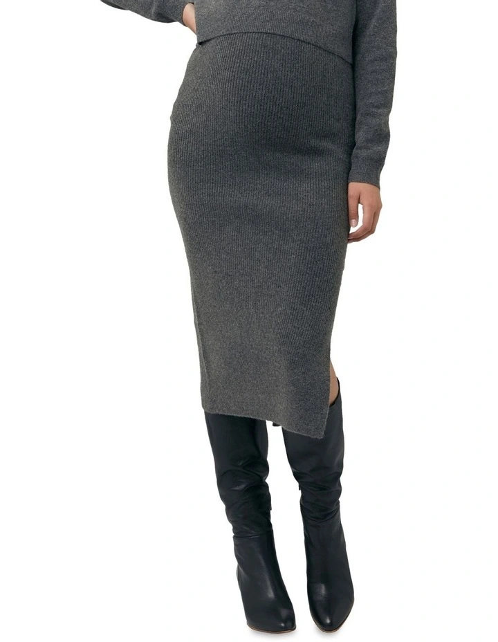 Dani Knit Skirt in Charcoal