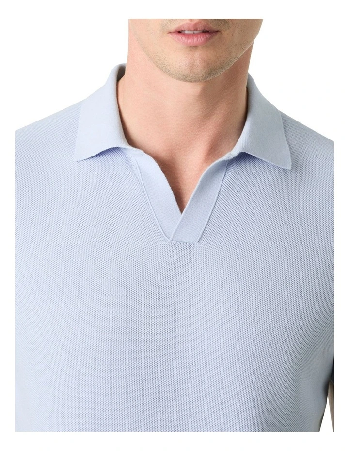 Gresham Pique Polo Shirt in Sky