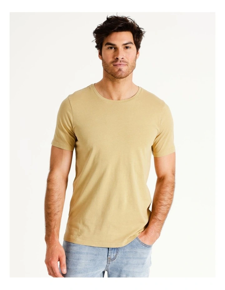Kingscliff Snow Wash Short Sleeve Tee in Yellow