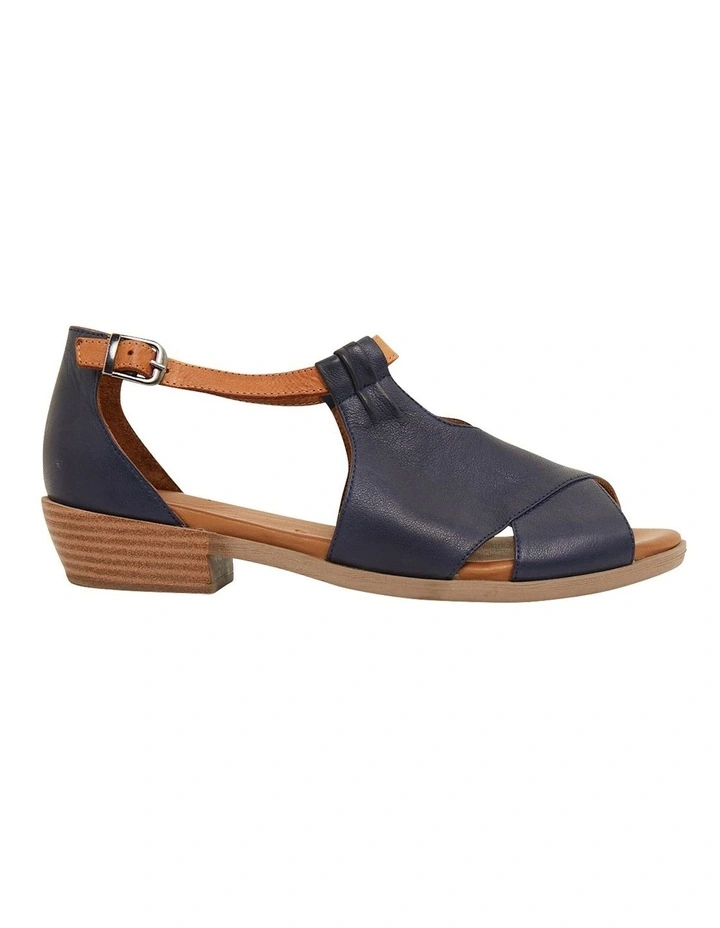 Laguna Sandals in Navy/Cognac Leather