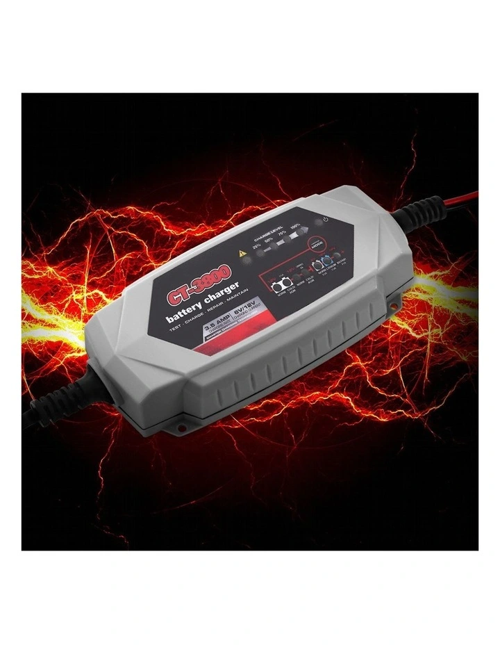 12V Automatic Car Battery Charger 6V 3.5Amp Vehicle Truck Chargers AGM