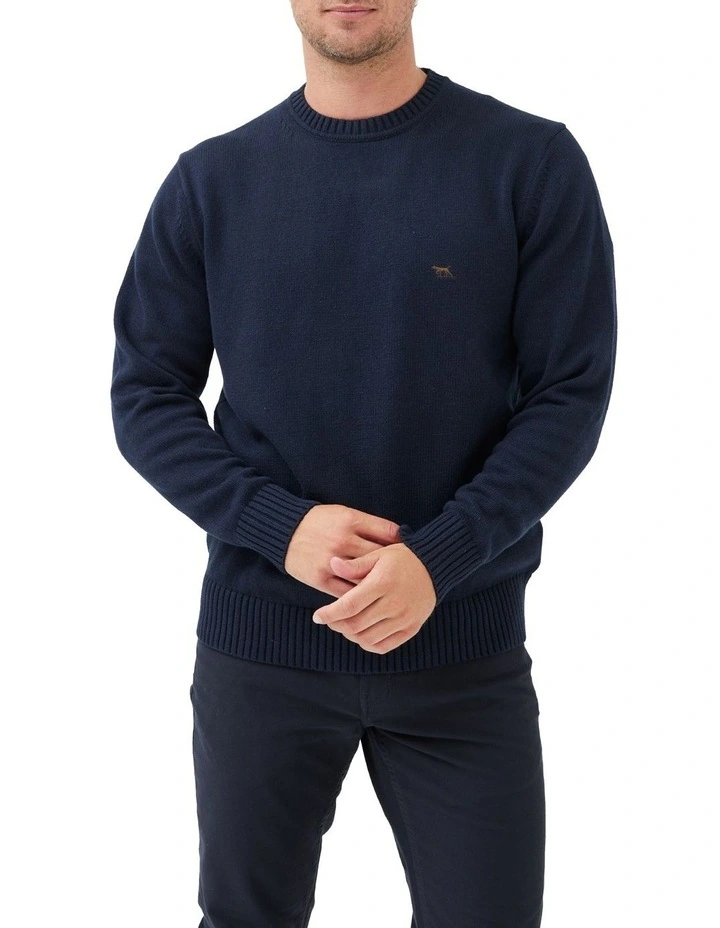 Gunn Crew Knit in Sapphire