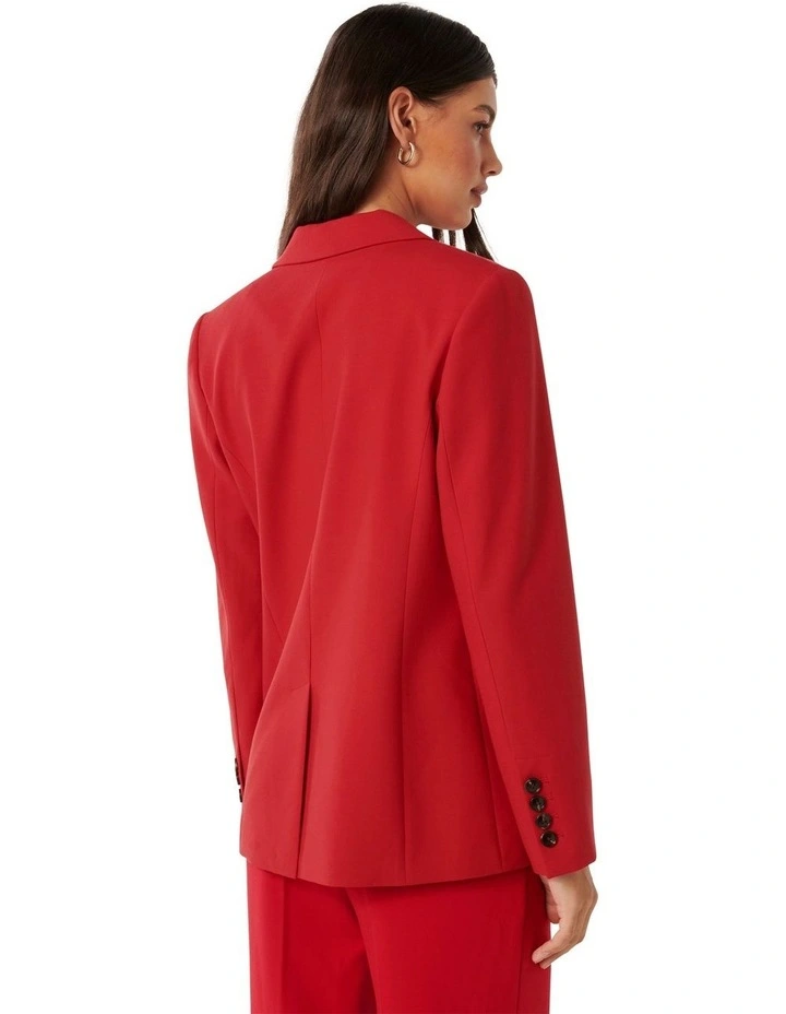 Frankie Single Breasted Blazer in Red