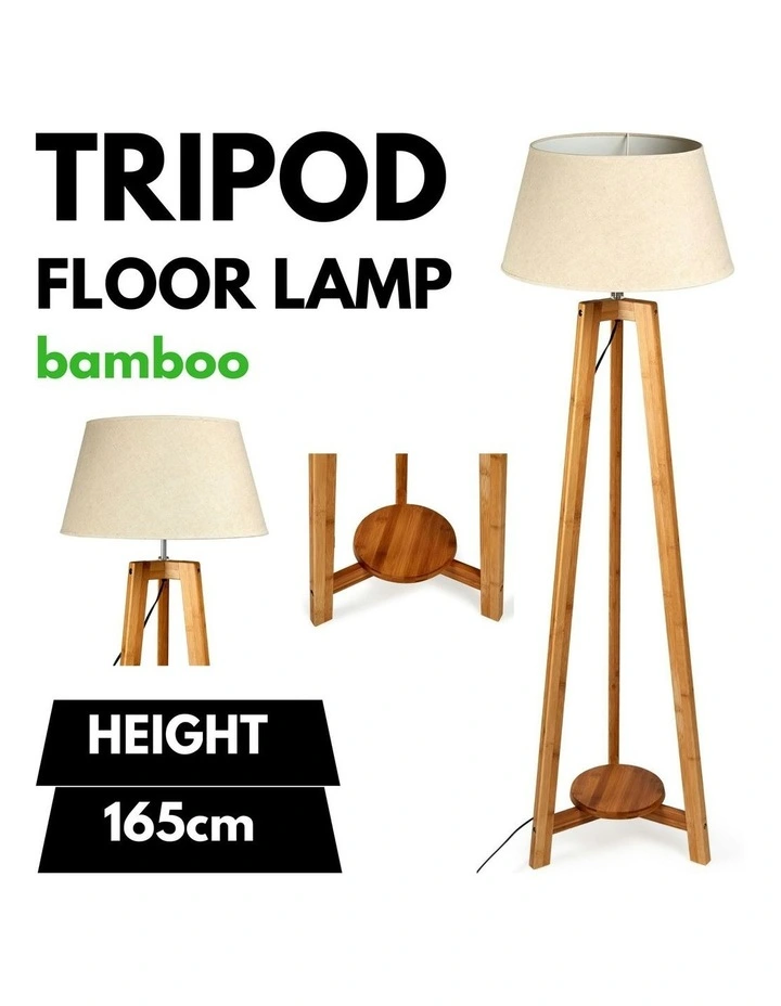 Tripod Floor Lamp 165cm in Beige
