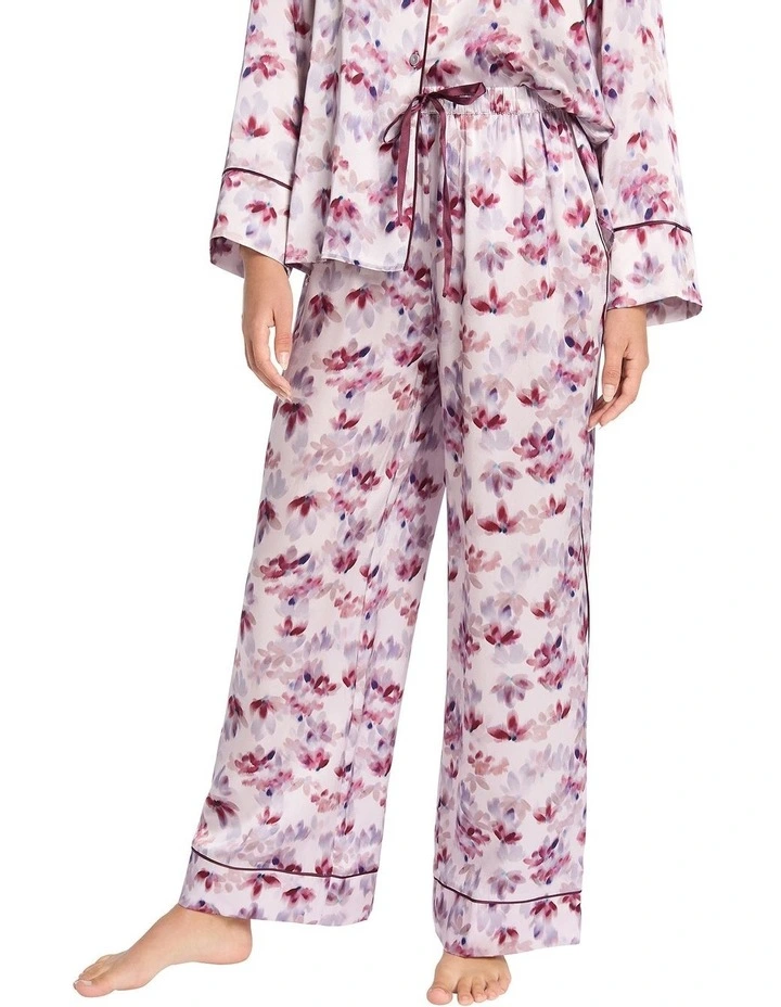 Romane Silk Pyjama Pant in Purple Multi