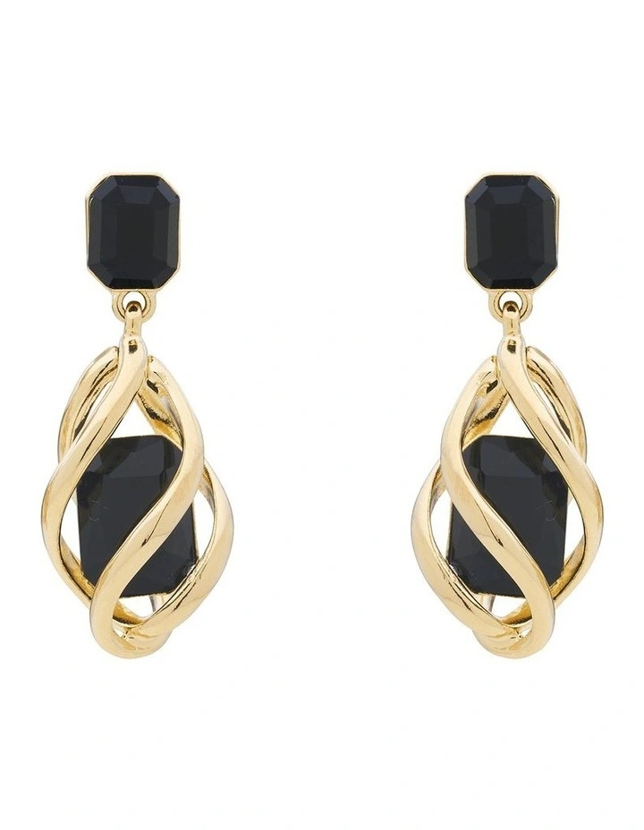 Mistral Stone Earring in Black