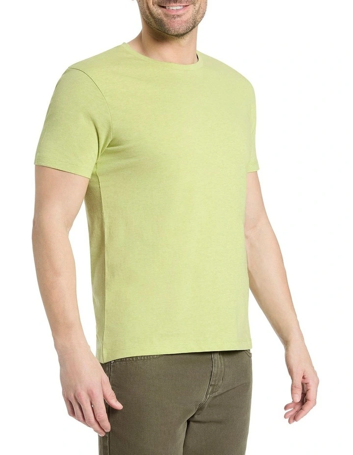Brando Crew Neck T-shirt in Pistachio Marle
