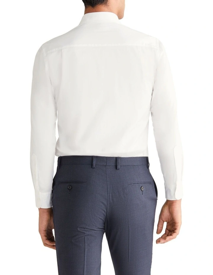 Slim Stretch Poplin Shirt in White