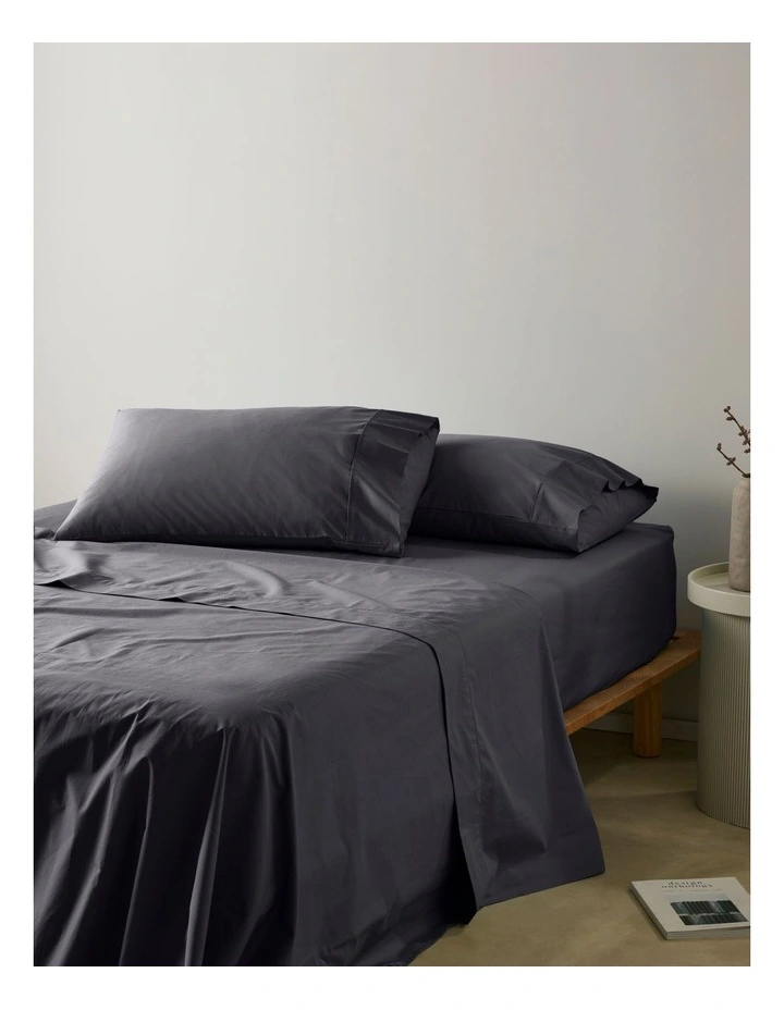 300TC Australian Superfine Cotton Sheet Set in Charcoal